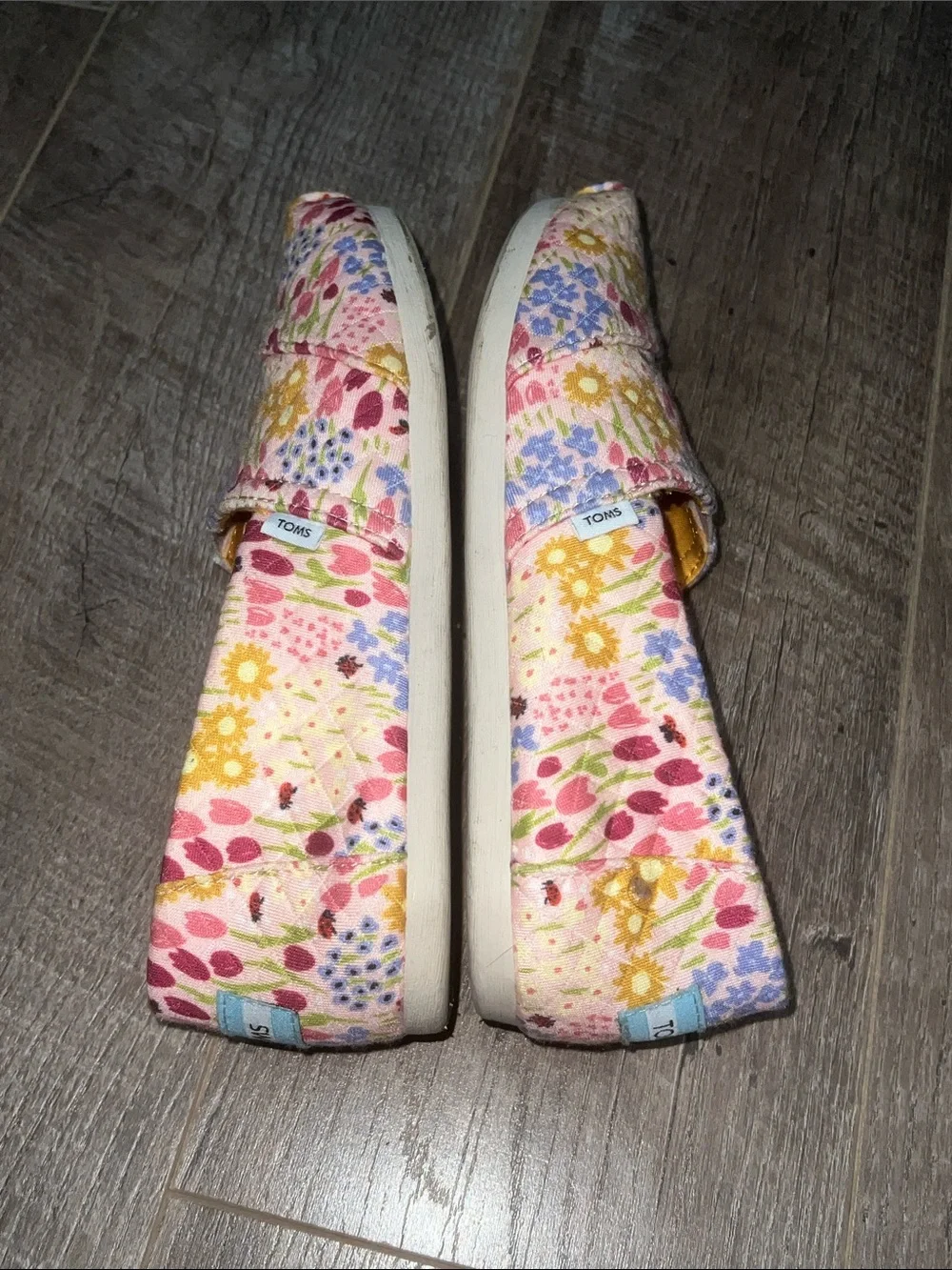 TOMS Alpargata Parfait Pink Repreve Flower Fields Quilted Knit